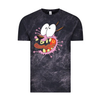 Cloud Black courage the cowardly dog Vintage Tee - linhVisuals