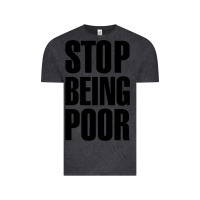 Vintage Black Stop Being Poor Vintage Tee - linhVisuals