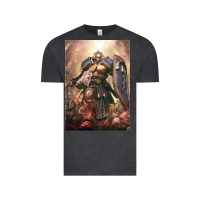 Vintage Black Warhammer Characters Vintage Tee - linhVisuals