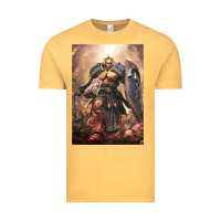 Vintage Mustard Warhammer Characters Vintage Tee - linhVisuals