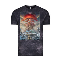 Cloud Black The Painted World Vintage Tee - linhVisuals