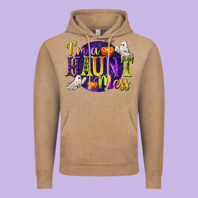 I'm A Haunt Mess Vintage Hoodie Designed By Texasbilliewilder