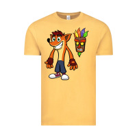 Vintage Mustard CRASH BANDICOOT Vintage Tee - linhVisuals
