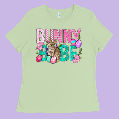 Bunny Babe Easter Ladies Tee Designed By Bundleandbundleshop