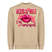Kiss Me I'm So Confused Valentine's Day Heavyweight Sweatshirt | Teevron