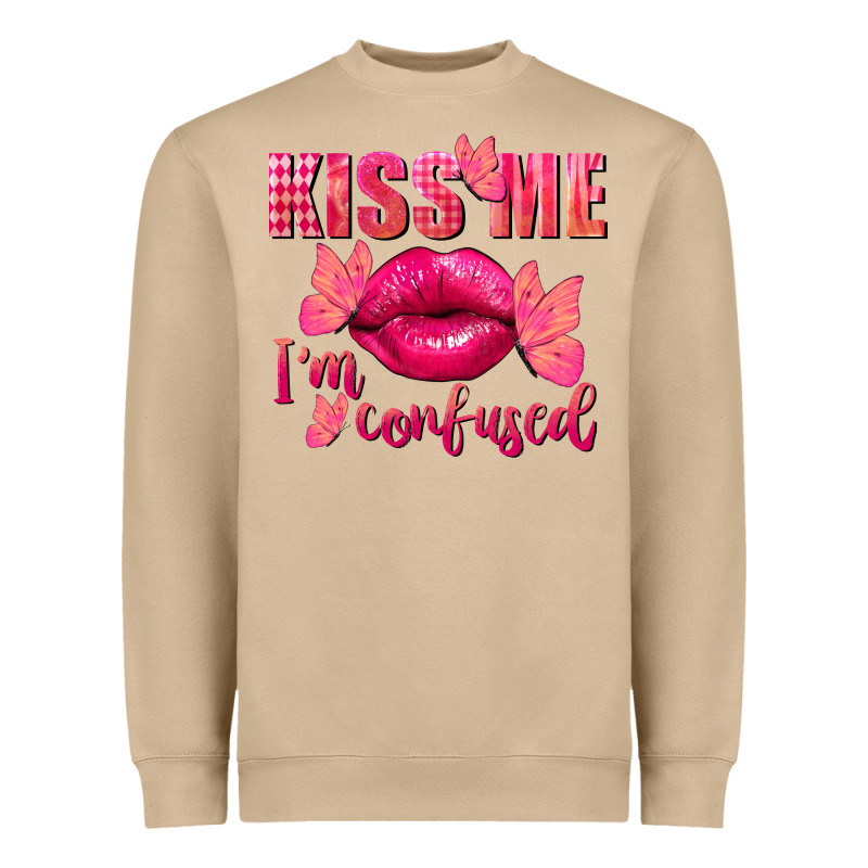 Kiss Me I'm So Confused Valentine's Day Heavyweight Sweatshirt by FaDigitalArtStudio | Teevron