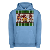 Pigment Pebble Blue football gnomes Urban Hoodie - BarkalooDesign