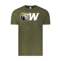 Vintage Olive wingate merch, bulldogs Vintage Tee - linhVisuals