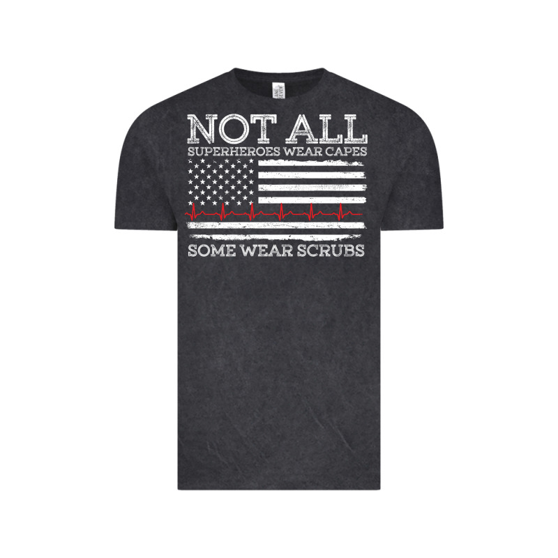 Nurses Not All Superheroes Wear Caps Some Wear Scrubs Nurse Supportive Vintage Tee by linhVisuals | Teevron