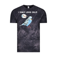 Cloud Black parakeet bird biting finger funny i only look calm Vintage Tee - linhVisuals
