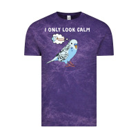Parakeet Bird Biting Finger Funny I Only Look Calm Vintage Tee | Teevron