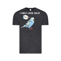 Vintage Black parakeet bird biting finger funny i only look calm Vintage Tee - linhVisuals