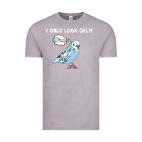 Vintage Zinc parakeet bird biting finger funny i only look calm Vintage Tee - linhVisuals