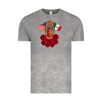 Cloud Rock our lady virgen de guadalupe mexican american flag holiday Vintage Tee - linhVisuals