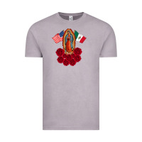 Vintage Zinc our lady virgen de guadalupe mexican american flag holiday Vintage Tee - linhVisuals