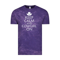 Cloud Purple keep calm and cowgirl horse Vintage Tee - linhVisuals
