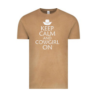 Vintage Camel keep calm and cowgirl horse Vintage Tee - linhVisuals