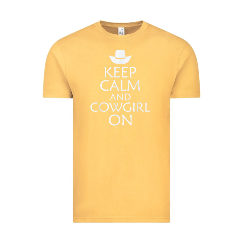 Keep Calm And Cowgirl Horse Vintage Tee by linhVisuals | Teevron