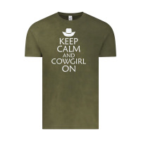 Vintage Olive keep calm and cowgirl horse Vintage Tee - linhVisuals