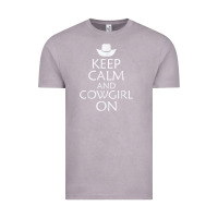 Vintage Zinc keep calm and cowgirl horse Vintage Tee - linhVisuals