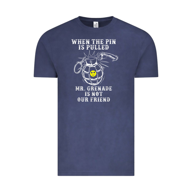 Military Mr Grenade Is Not Our Friend Vintage Tee by linhVisuals | Teevron