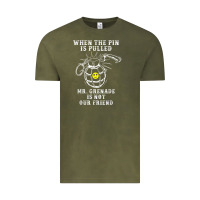 Vintage Olive military mr grenade is not our friend Vintage Tee - linhVisuals