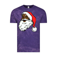 Cloud Purple black santa claus christmas Vintage Tee - linhVisuals