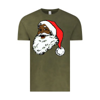 Vintage Olive black santa claus christmas Vintage Tee - linhVisuals