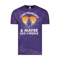 Cloud Purple i like penguins and 3 people vintage Vintage Tee - linhVisuals