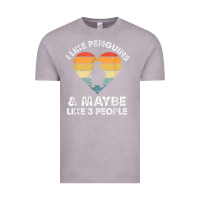 Vintage Zinc i like penguins and 3 people vintage Vintage Tee - linhVisuals