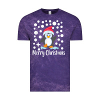 Cloud Purple penguin merry christmas with snow Vintage Tee - linhVisuals