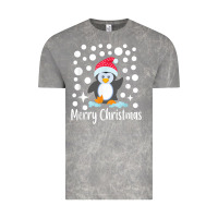 Cloud Rock penguin merry christmas with snow Vintage Tee - linhVisuals