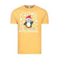 Penguin Merry Christmas With Snow Vintage Tee | Teevron