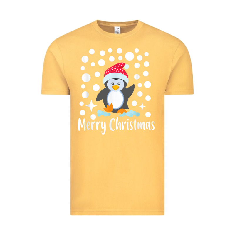 Penguin Merry Christmas With Snow Vintage Tee by linhVisuals | Teevron