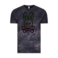 Cloud Black psychedelic bunny easter day, qsycho bunnies, easter 2022 Vintage Tee - linhVisuals