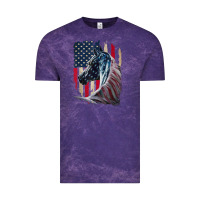 Cloud Purple patriotic horse american flag   horse vintage Vintage Tee - linhVisuals