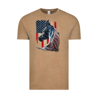 Vintage Coffee patriotic horse american flag   horse vintage Vintage Tee - linhVisuals