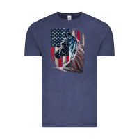 Vintage Denim patriotic horse american flag   horse vintage Vintage Tee - linhVisuals