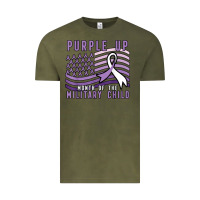 Vintage Olive purple up month of the military child Vintage Tee - linhVisuals