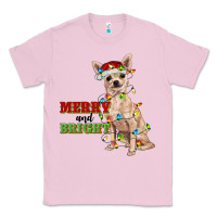 Bubblegum Pink merry and bright chihuahua Classic Tee - RanaPortraitStore
