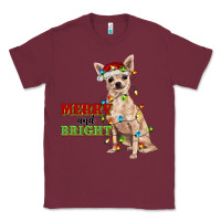 Burgundy merry and bright chihuahua Classic Tee - RanaPortraitStore