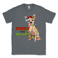 Charcoal Heather merry and bright chihuahua Classic Tee - RanaPortraitStore
