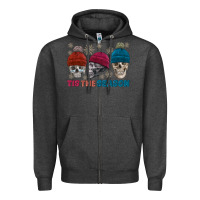 Charcoal Heather tis the season skull winter Zipper Hoodie - FaDigitalArtStudio