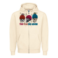 Sandshell tis the season skull winter Zipper Hoodie - FaDigitalArtStudio