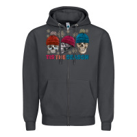 Smoke tis the season skull winter Zipper Hoodie - FaDigitalArtStudio