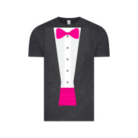 Vintage Black pink tux tuxedo Vintage Tee - linhVisuals