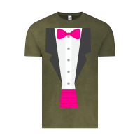 Vintage Olive pink tux tuxedo Vintage Tee - linhVisuals