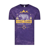 Cloud Purple womens lake tahoe national park california nevada vintage bear men v n Vintage Tee - linhVisuals
