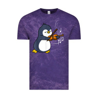Cloud Purple penguin playing violin animal Vintage Tee - linhVisuals