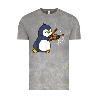 Cloud Rock penguin playing violin animal Vintage Tee - linhVisuals